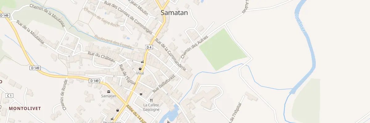 Plan du 1 Rue de la Commanderie à Samatan