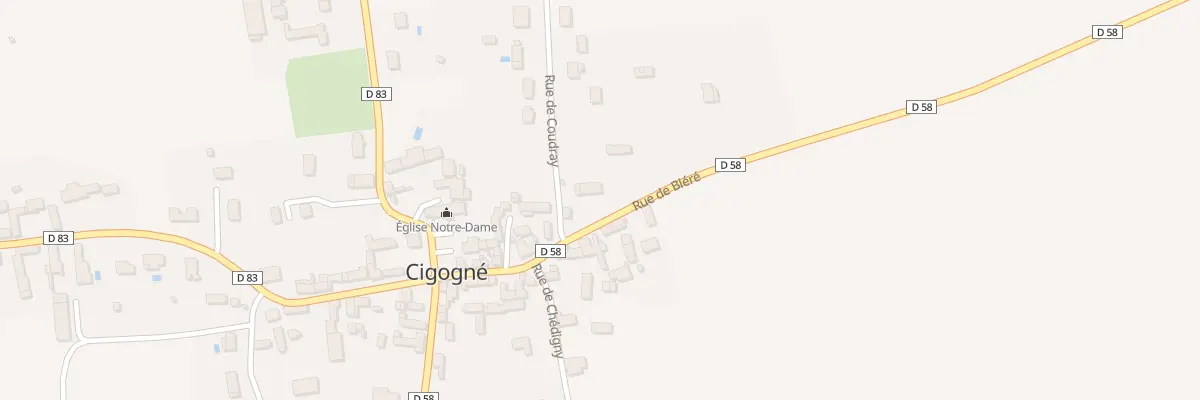 Plan du 2 Rue du Coudray à Cigogné