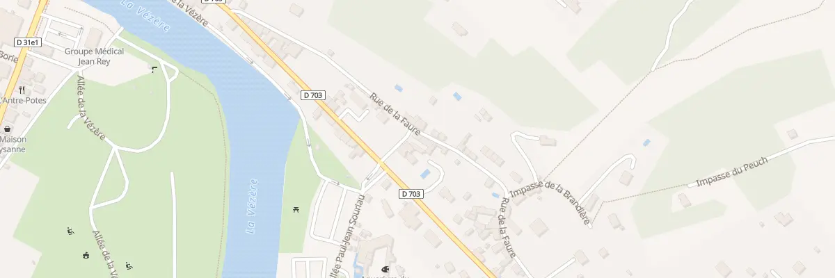 Plan du 280 Rue de la Faure au Bugue