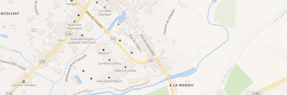 Plan du 28 Rue du Marcadieu à Samatan