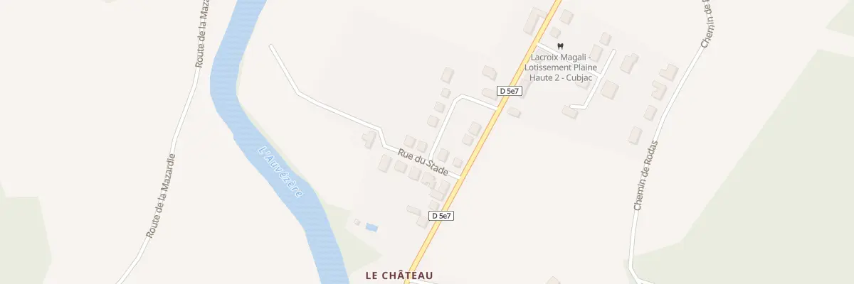 Plan du 196A La Plaine à Cubjac-Auvézère-Val d’Ans