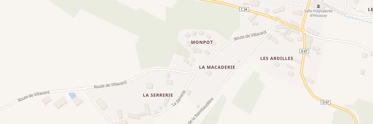 Plan du 210 Montpot à Houssay