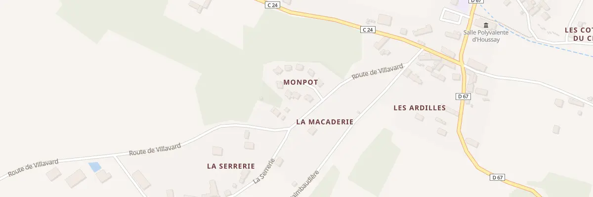 Plan du 202 Montpot à Houssay