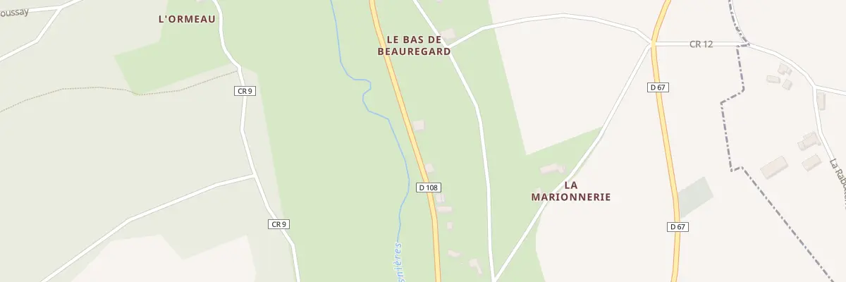 Plan du 12 Le Bas de Beauregard à Sasnières