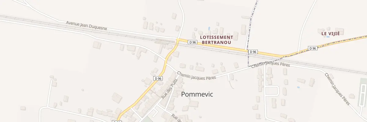 Plan du 3 Che Jacques Peres à Pommevic