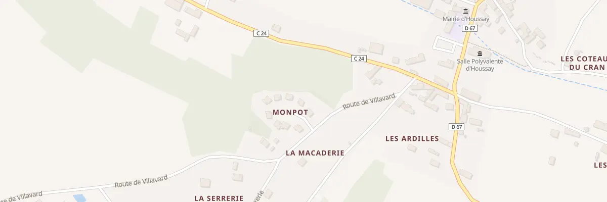 Plan du 196 Montpot à Houssay