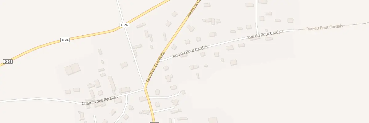 Plan du 2 Rue du Bout Cardais à Crosville-la-Vieille