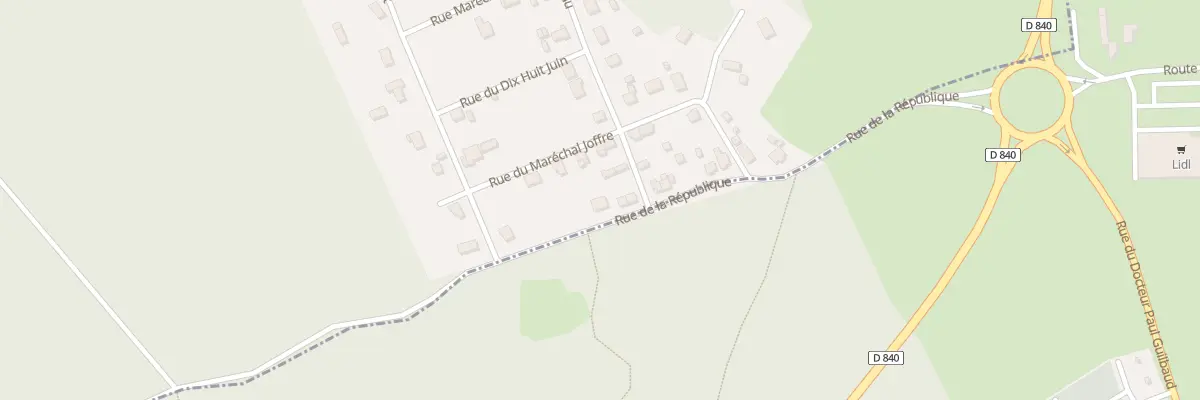 Plan du 16 Rue de la République à Louversey