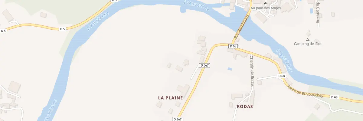 Plan du 9001 La Plaine à Cubjac-Auvézère-Val d’Ans