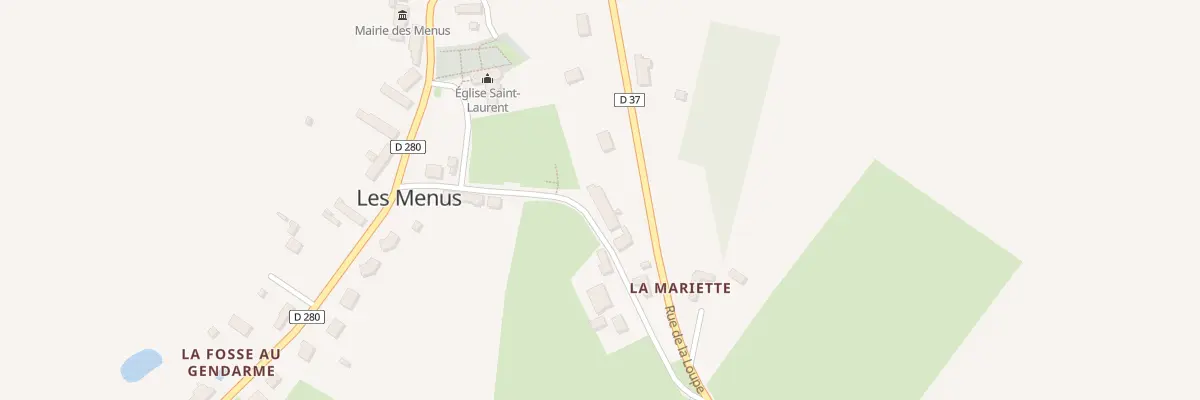 Plan du 36 Les Menus aux Menus