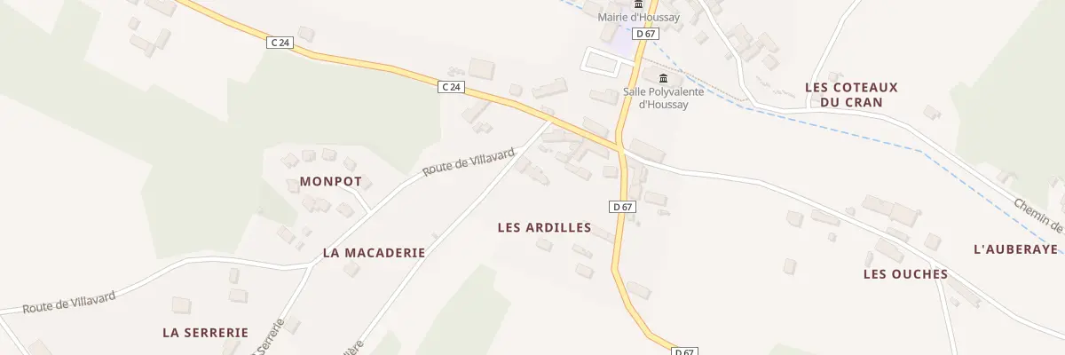 Plan du 92 Les Ardilles à Houssay