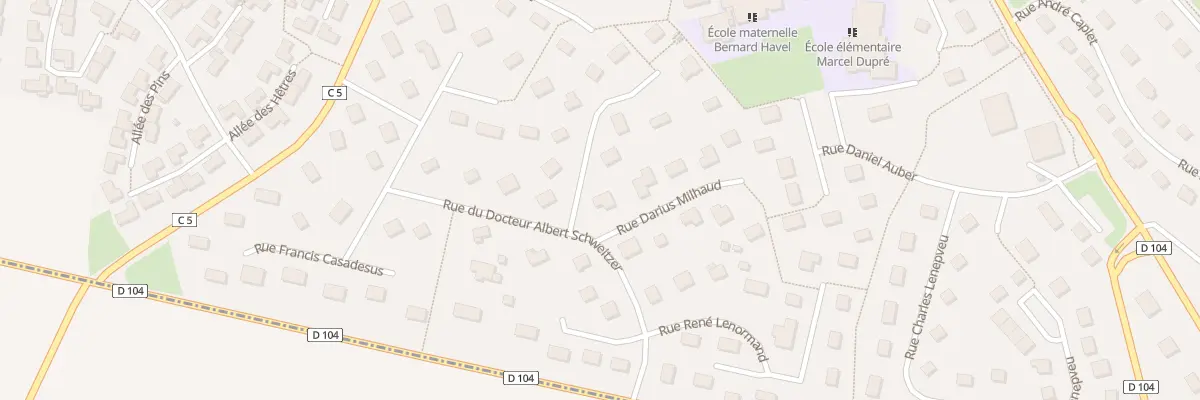Plan du 1 Rue Charles Widor à Barentin