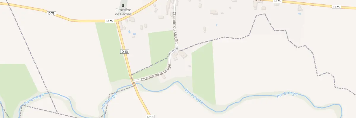 Plan du 1 Loujeau à Bachas