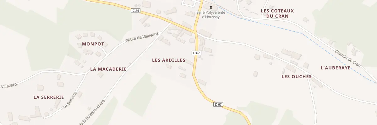 Plan du 95 Les Ardilles à Houssay