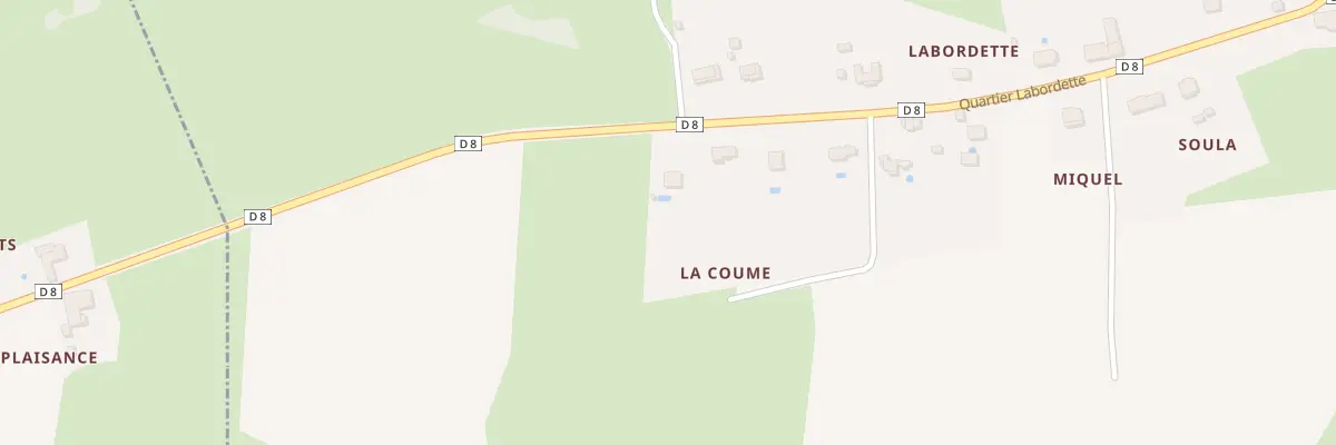 Plan du 505 Quartier Labordette. à Samouillan