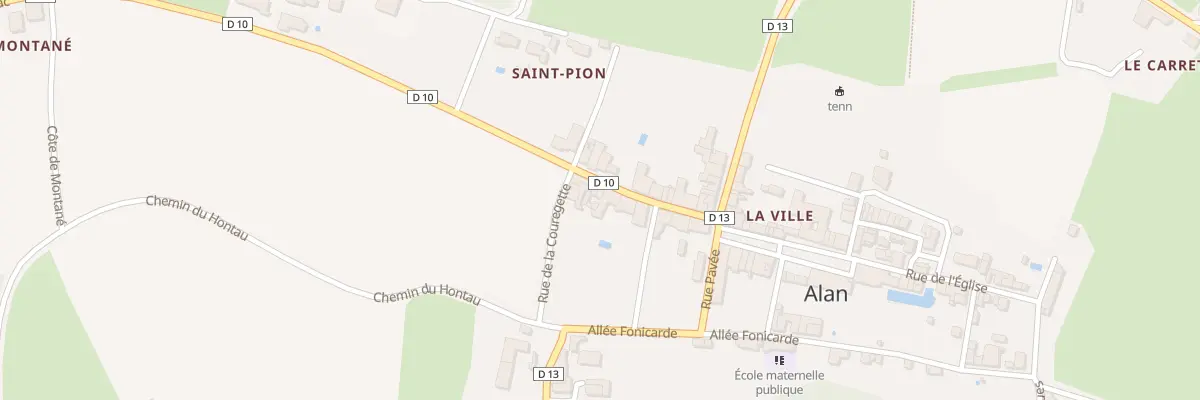 Plan du 15 Rte d’Aurignac à Alan