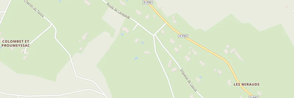 Plan du 293 Lescot à Audrix