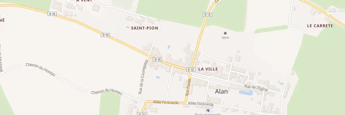 Plan du 12 Rte d’Aurignac à Alan