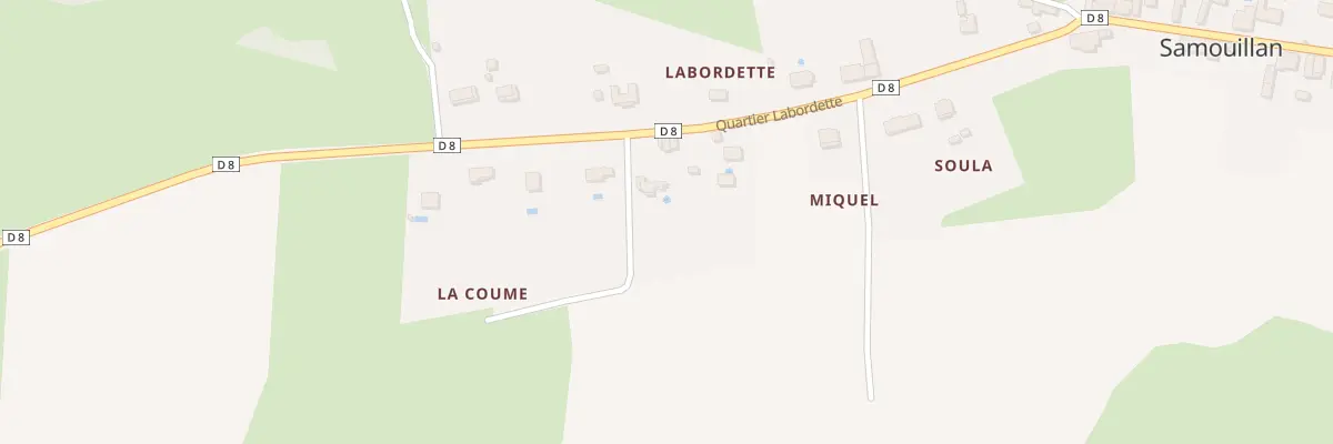 Plan du 355 Quartier Labordette. à Samouillan