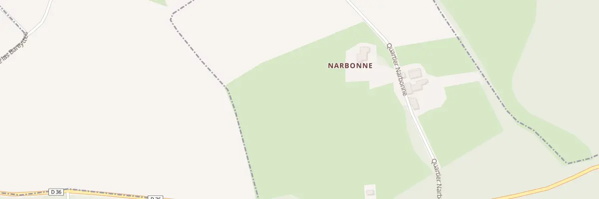 Plan du 285 Quartier Narbonne à Samouillan