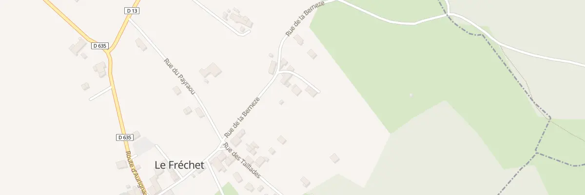 Plan du 13 La Bourdette au Fréchet