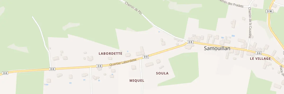 Plan du 160 Quartier Labordette. à Samouillan