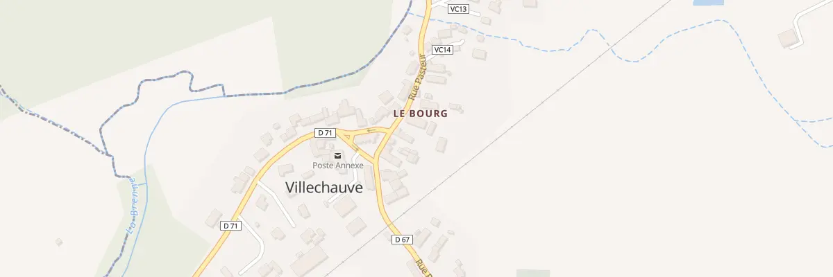 Plan du 14 Le Bourg à Villechauve