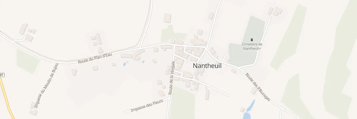 Plan du Bourg à Nantheuil