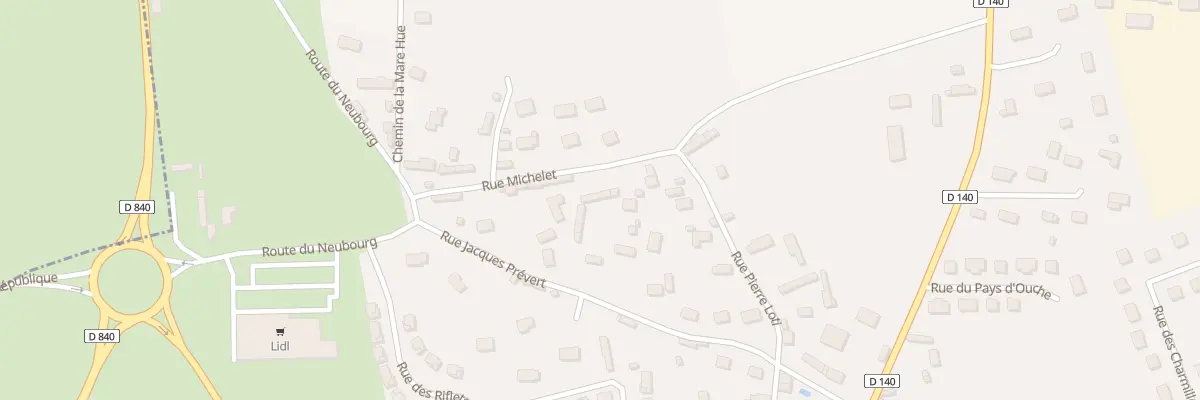 Plan du 8 Rue Michelet à Conches-en-Ouche
