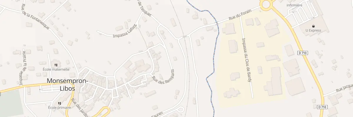 Plan du 5 Rue des Remparts à Monsempron-Libos