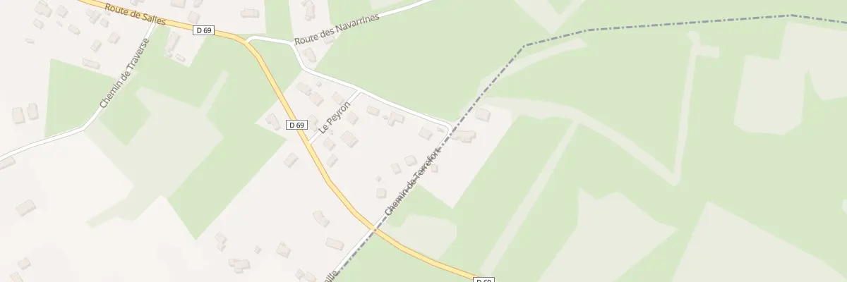 Plan du 16 Le Peyron à Montsaunès