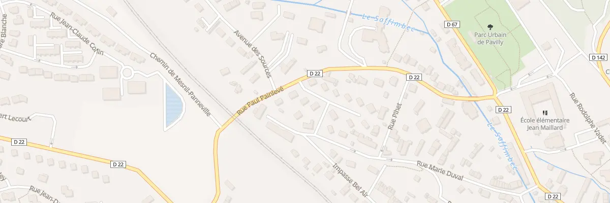 Plan du 2 Rue du Docteur Coutaud à Pavilly
