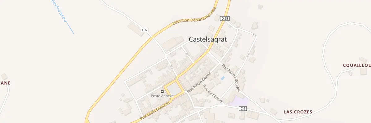 Plan du 15 Rue Alphonse de Poitiers à Castelsagrat