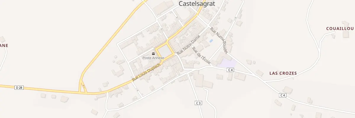 Plan du 2 Rue de la Porte Grande à Castelsagrat