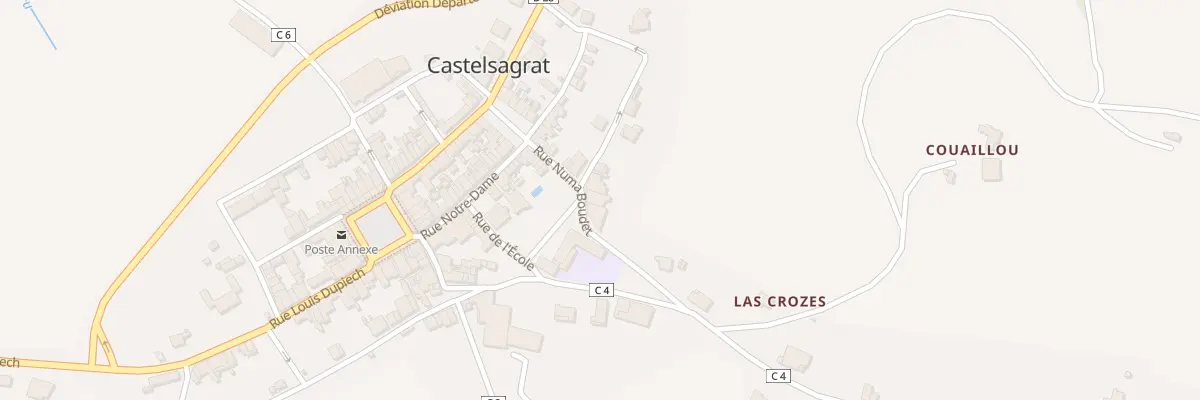 Plan du 9 Rue Numa Boudet à Castelsagrat