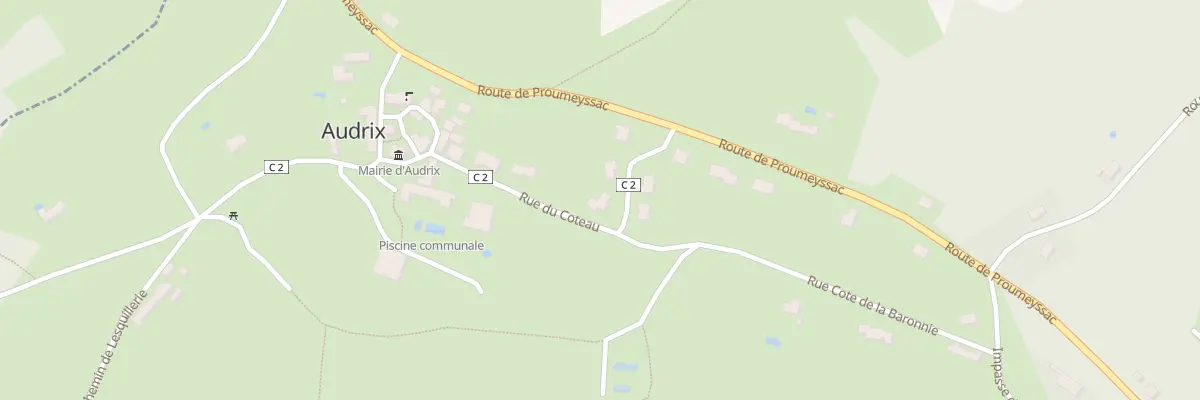 Plan du 1 Le Bourg à Audrix
