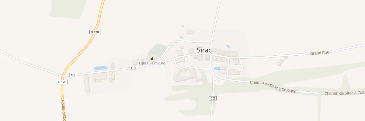 Plan du 5018 Au Village à Sirac