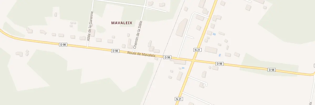 Plan du 100 Mavaleix Ouest à Chalais