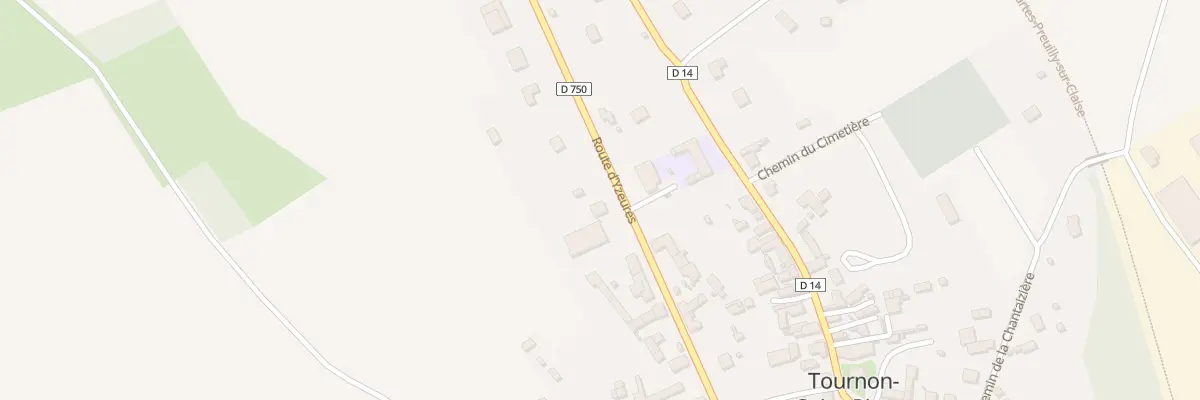 Plan du 13 Rte d’Yzeures à Tournon-Saint-Pierre