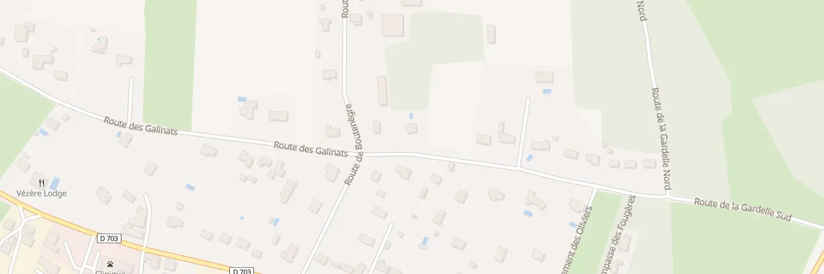 Plan du 45 Rte de la Gardelle-Sud au Bugue