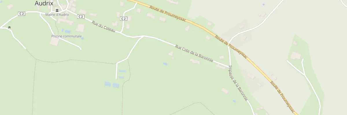 Plan du 92 La Baronnie Ouest à Audrix