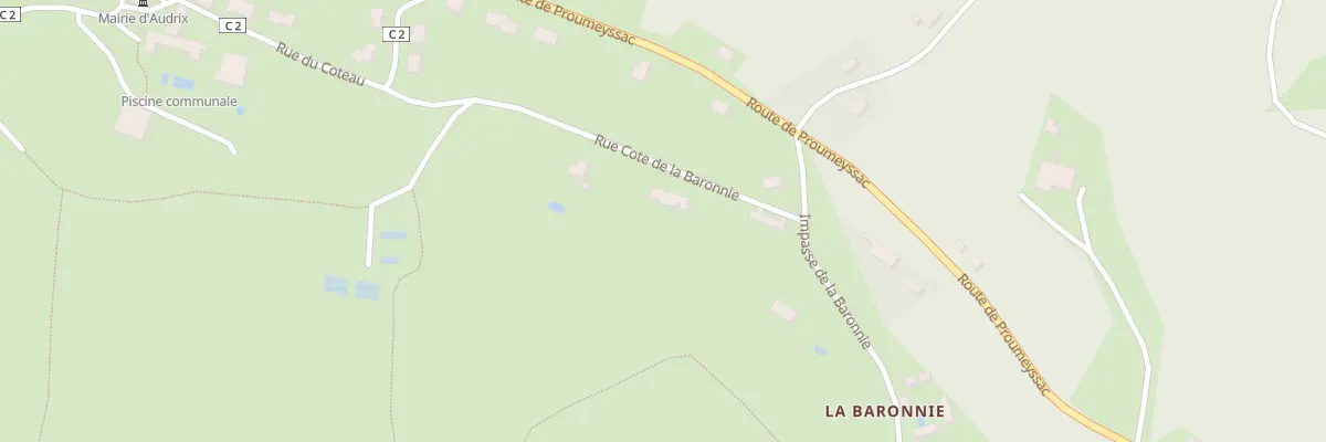 Plan du 90 La Baronnie Ouest à Audrix
