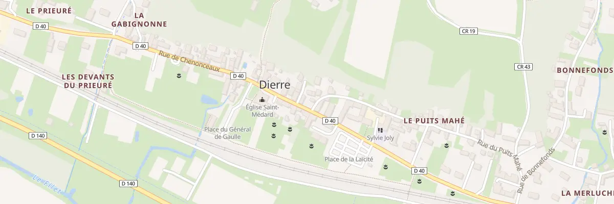 Plan du 1306 Rue de Chenonceaux à Dierre