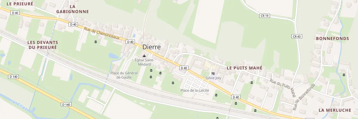 Plan du 1320 Rue de Chenonceaux à Dierre