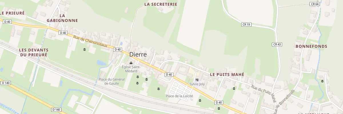 Plan du 6 Rue du Puits Mahé à Dierre
