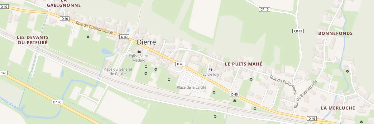 Plan de la Rue de Chenonceaux à Dierre