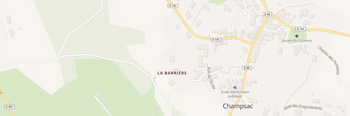 Plan du 5 Che des Genêts à Champsac