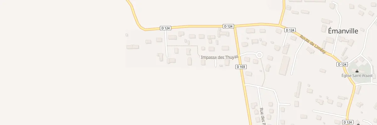 Plan du 99 Imp des Thuyas à Émanville