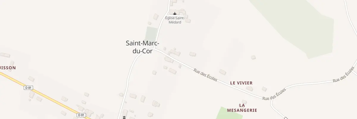Plan du 12 Rue des Ecoles à Saint-Marc-du-Cor