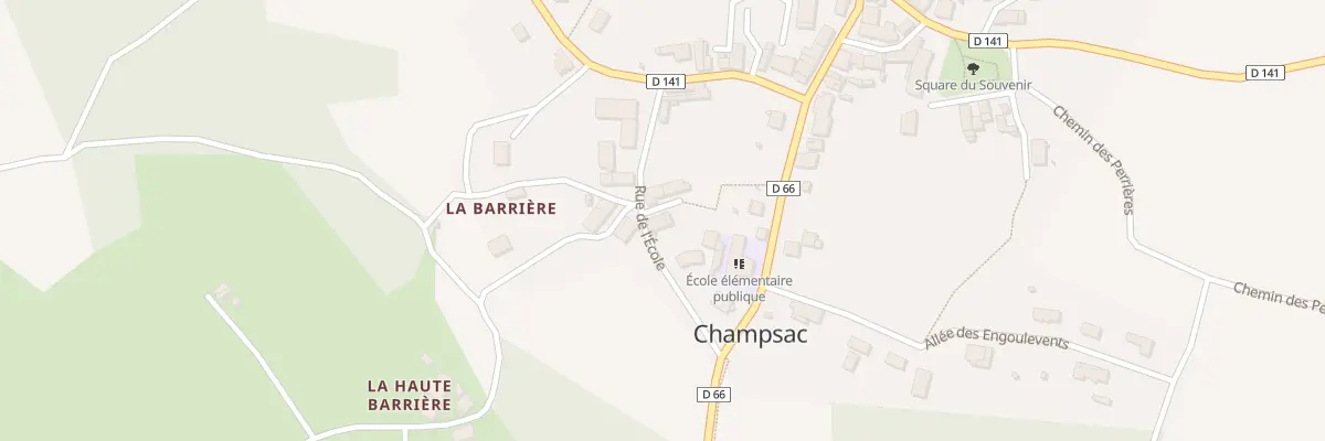 Plan du 6 Rue de l’École à Champsac